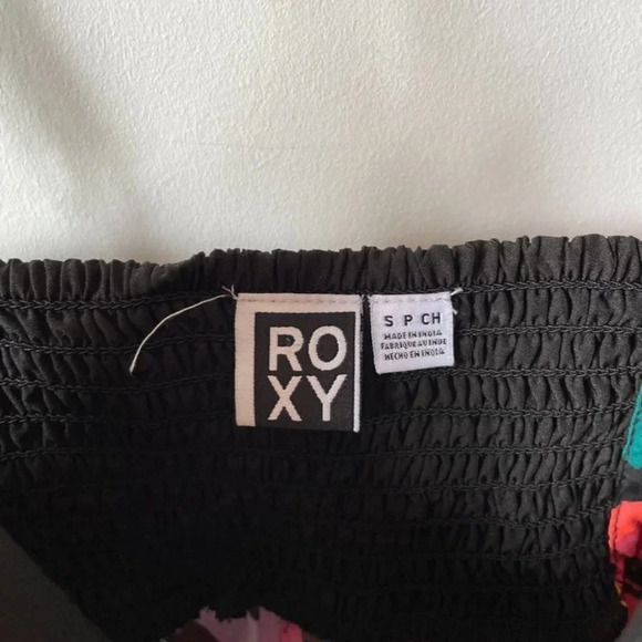 Roxy Colourful Floral V Neck Mini Dress Sz S - Picture 5 of 6